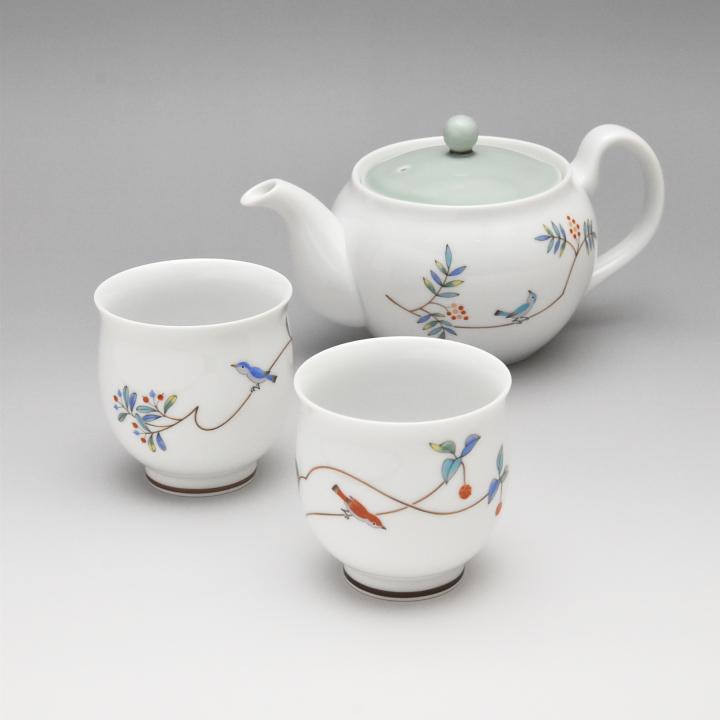 (小鳥の詩)二人用 茶器セット