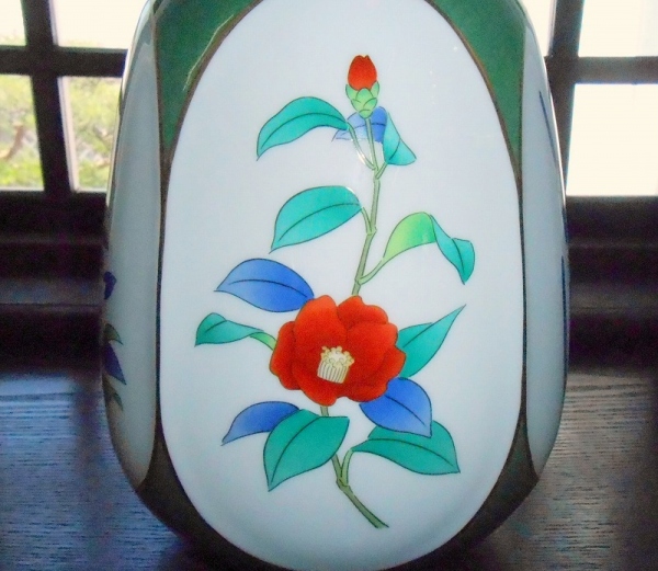 茶席の花)花瓶«花瓶|有田焼の老舗 香蘭社 グランドセール 香蘭社 茶席の花シリーズ 花瓶 美品 022109 陶芸