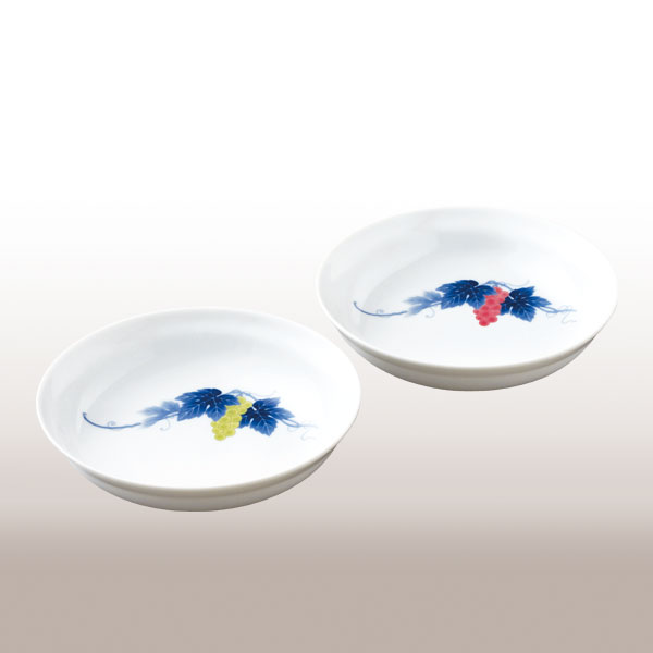 スーパー 香蘭社パスタ&カレー用バラ図柄楕円形皿３枚組 食器