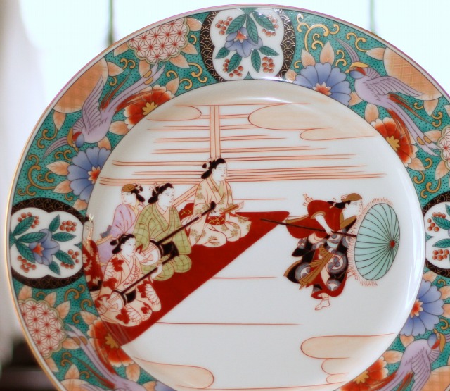有田焼,飾り皿，インテリア，美人画（踊り）«陶額 陶画 飾り皿|有田焼 