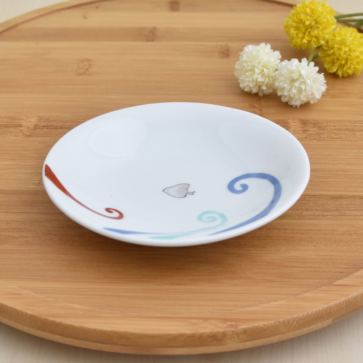 波千鳥 楕円小皿 小皿 13ｃｍ 有田焼の老舗 香蘭社