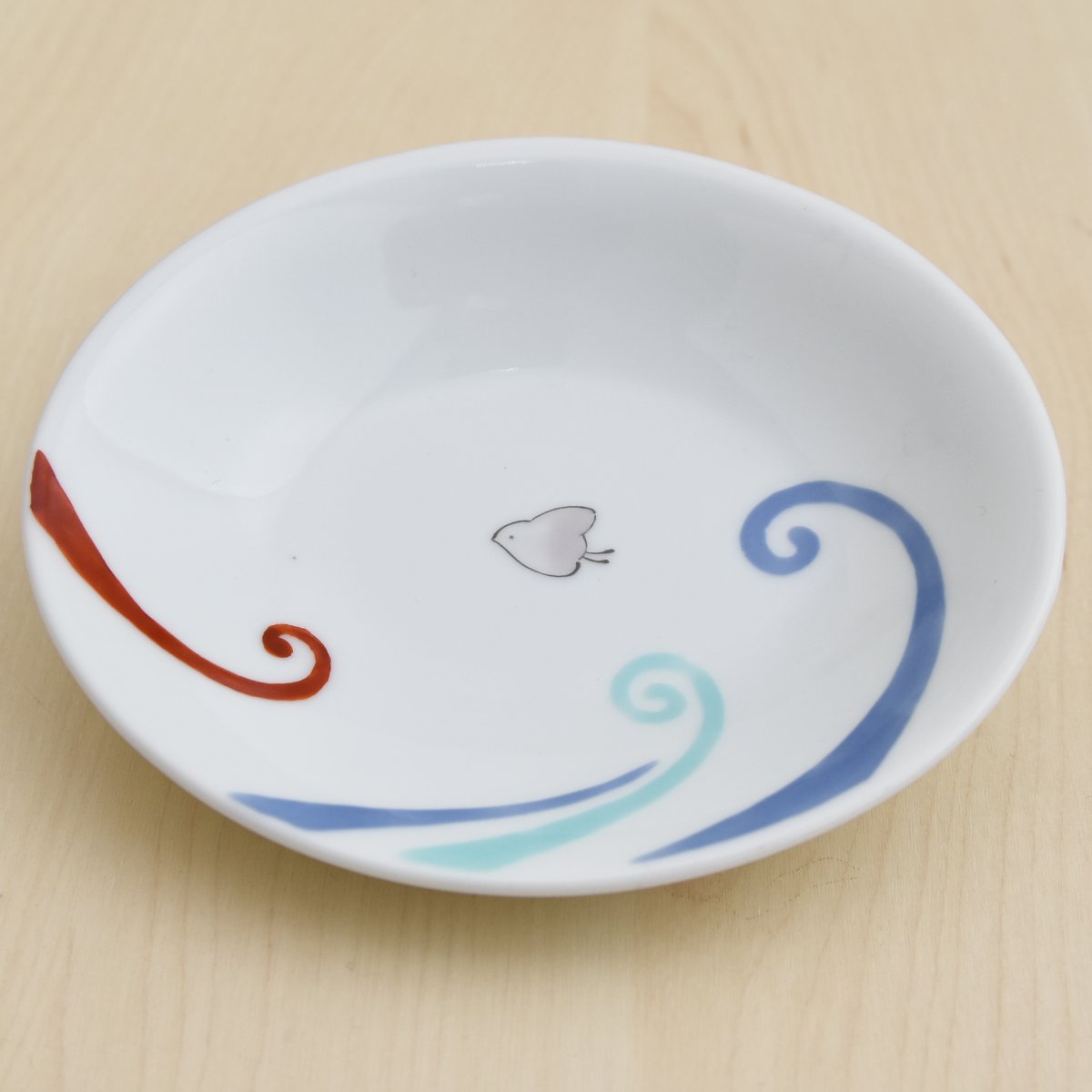波千鳥 楕円小皿 小皿 13ｃｍ 有田焼の老舗 香蘭社
