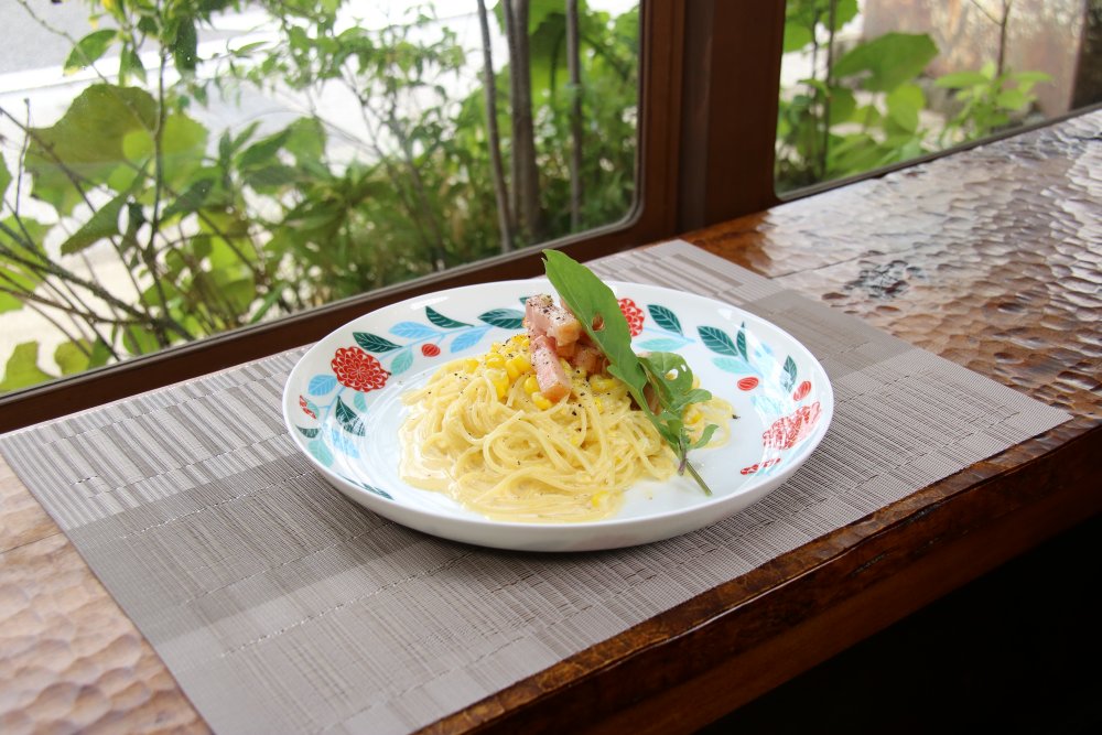 とうもろこしのクリームパスタ