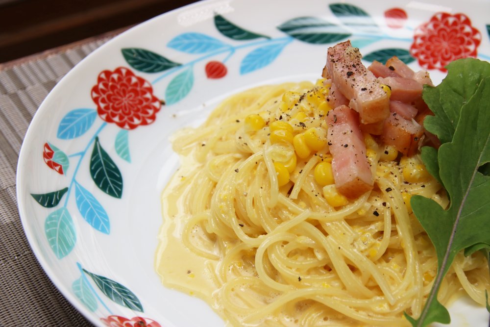 とうもろこしのクリームパスタの作り方