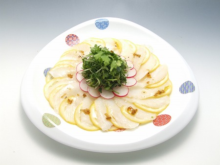 白身魚のカルパッチョ