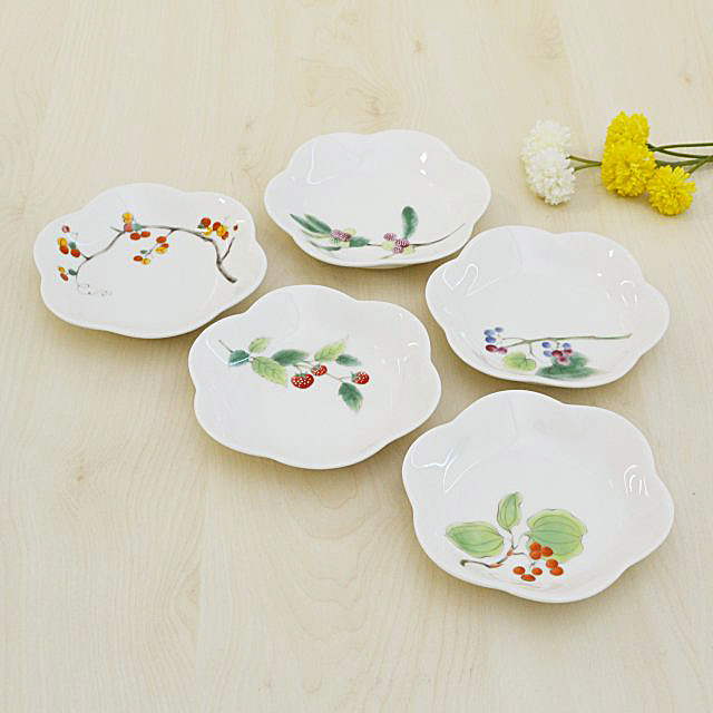 （山だより）小皿（11cm) 5枚セット