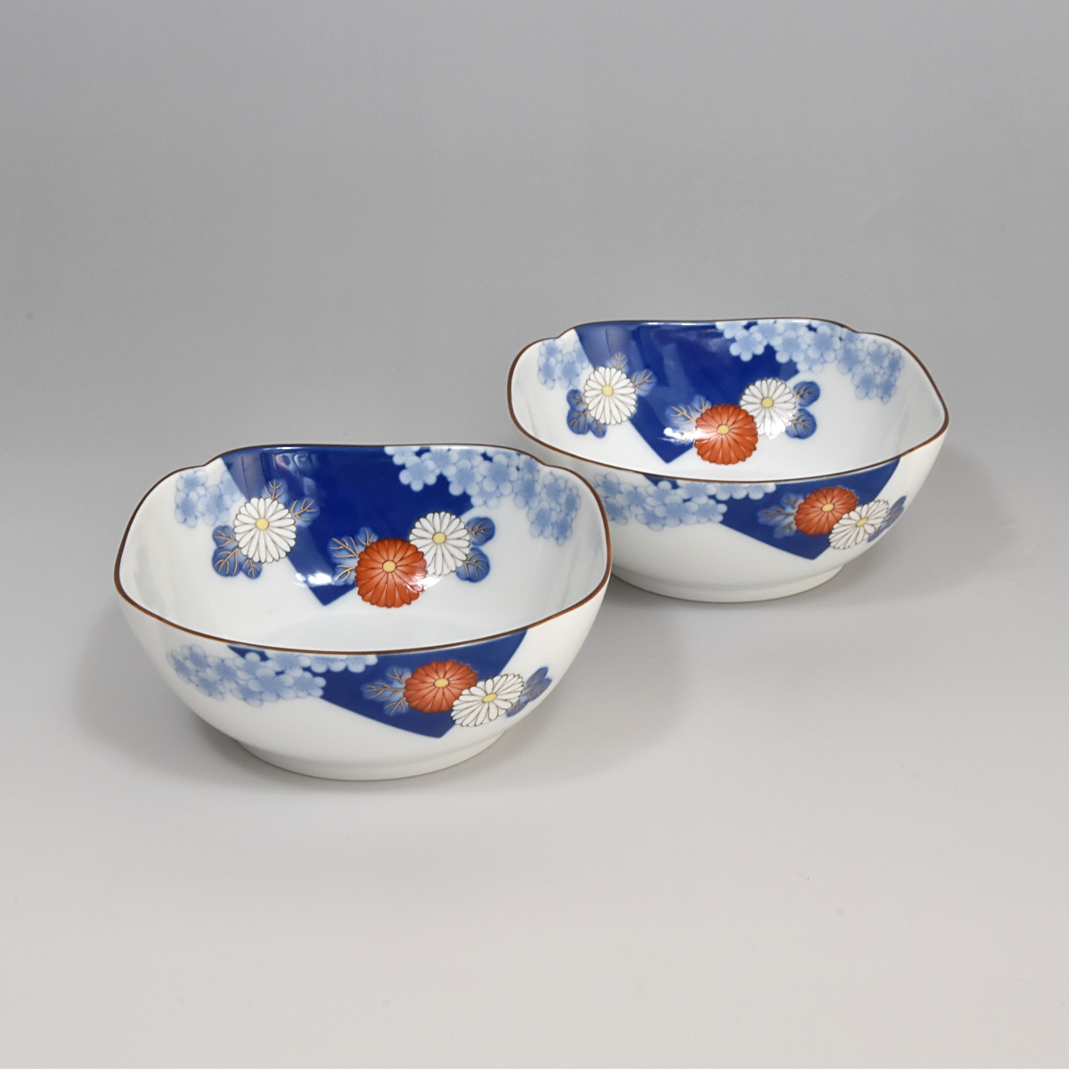 （藍染春秋）小鉢2個セット（箱なし）　*オンラインショップ限定商品*