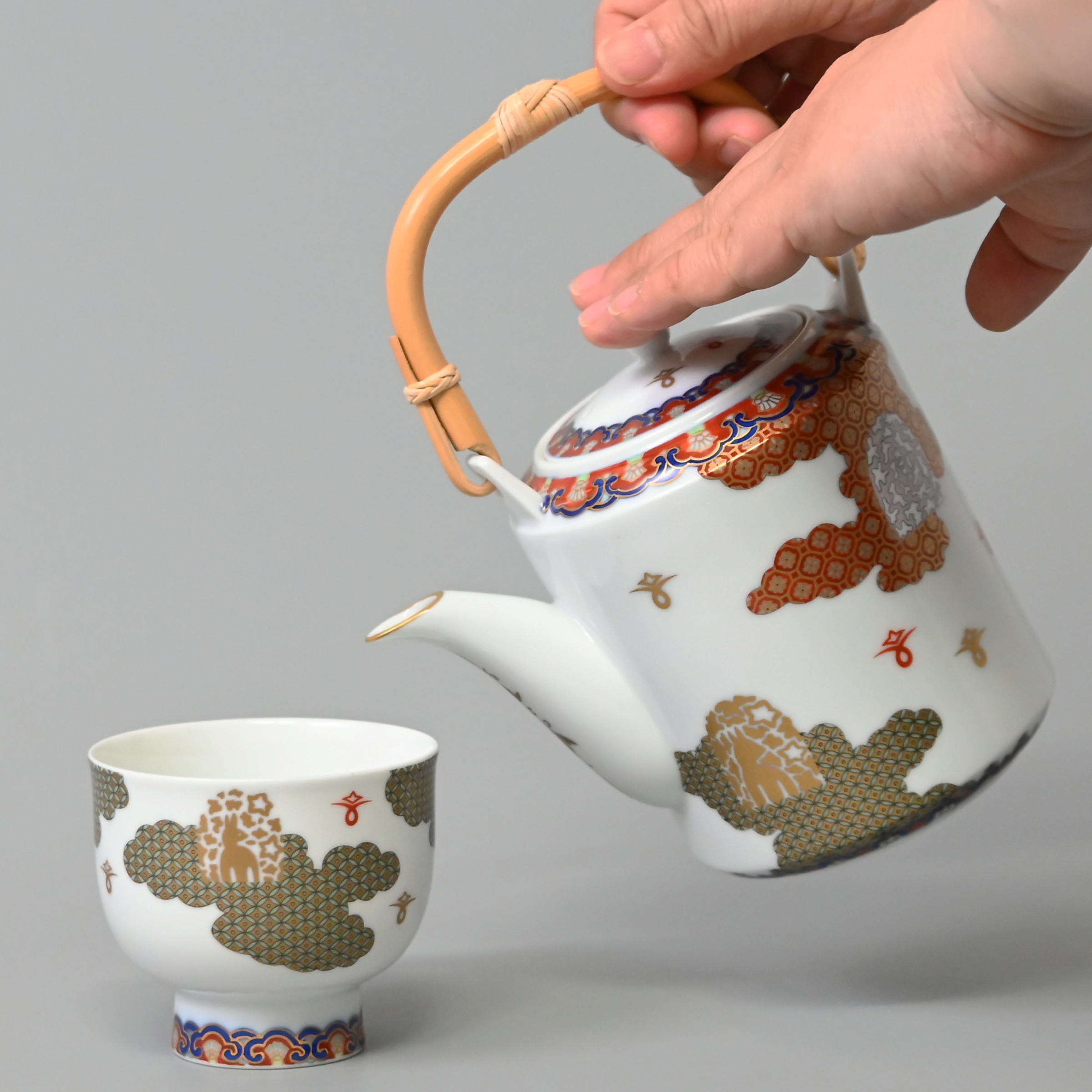 【染錦雲散らし】突立土瓶　*オンラインショップ特別限定商品*6